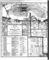 Moline City - Left, Rock Island County 1905 Microfilm and Orig Mix